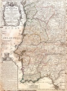 Mapa do Reino de Portugal (Gravura de Jean Baptiste Nolin