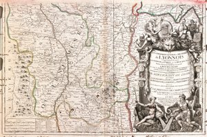 Mapa do Lyonnais (França) (Gravura de Jean Baptiste Nolin
