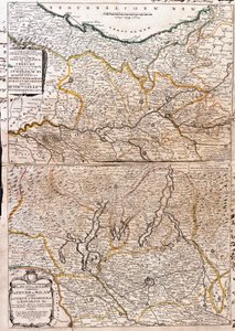 Mapa da área de Milão (Itália) (Gravura de Jean Baptiste Nolin