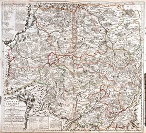 Mapa da diocese de Limoges (França) (Gravura de Jean Baptiste Nolin