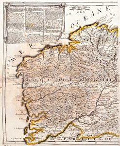 Mapa do reino da Galiza (Espanha) (Gravura