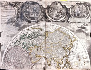Mapa do hemisfério norte do mundo