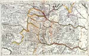 Mapa da parte ocidental sul do Reino da Hungria (Gravura de Jean Baptiste Nolin