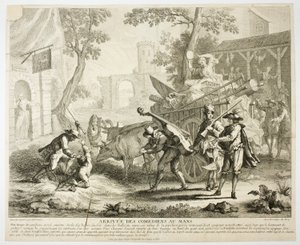 Chegada dos comediantes de Jean Baptiste Oudry