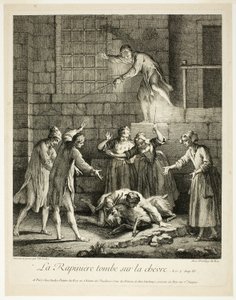 Histórias em banda desenhada: O saqueador cai sobre a cabra de Jean Baptiste Oudry