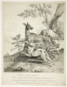 Veados atacados por cães de Jean Baptiste Oudry
