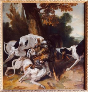 J.-B.Oudry, o Hallali do Lobo (Wolfsjagd) de Jean Baptiste Oudry