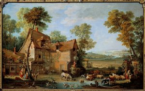 La ferme Peinture de Jean Baptiste Oudry (1686-1755) 1753 de Jean Baptiste Oudry