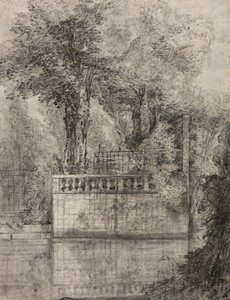 Trabalho de treliça e piscina refletora em Arcueil, 1744-47 de Jean Baptiste Oudry