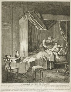 A Aventura do Pote de Câmara, prato quatro de Scènes du Roman Comique de Jean Baptiste Oudry