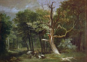 Caça ao lobo na floresta de Saint-Germain, 1748