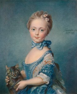 Uma menina com um gatinho, 1743, 1902