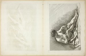 Figura (reto e verso), do Segundo livro de figuras das Academias gravada em parte pelos Professores da Real Academia de Jean Baptiste Perronneau
