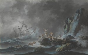 Um naufrágio em uma tempestade, 1782.