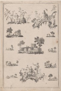 Ornamentos Chinoiserie, ca. 1770. de Jean Baptiste Pillement