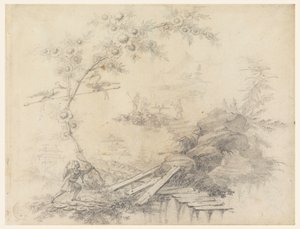 Desenho, Fantasia Chinoiserie, ca. 1780 de Jean Baptiste Pillement
