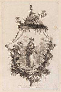Figura sob o dossel de Jean Baptiste Pillement