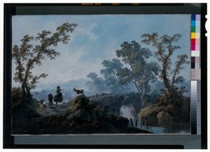 Paisagem com pastores de Jean Baptiste Pillement