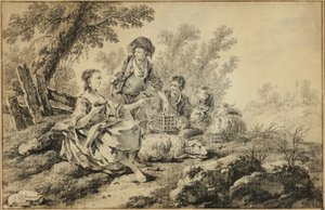 Cena Pastoral de Jean Baptiste Pillement