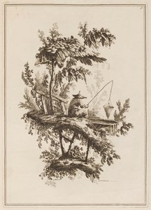 Placa 9, "Suíte de Doze Pescadores e Caçadores" de Jean Baptiste Pillement