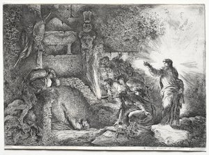 A Ressurreição de Lázaro de Jean Baptiste Pillement