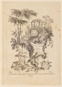 Página de título, "Coleção de diferentes painéis chineses" de Jean Baptiste Pillement
