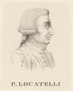 Retrato do violinista e compositor Pietro Antonio Locatelli 1695-1764. de Jean Baptiste Ponce Lambert