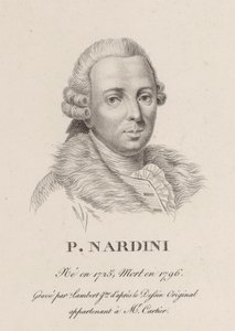 Retrato do violinista e compositor Pietro Nardini 1722-1793. de Jean Baptiste Ponce Lambert