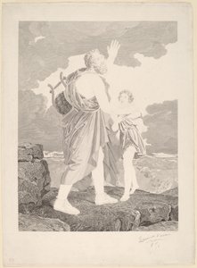 Homer cego de Jean Baptiste Raphael Urbain Massard, after Baron François Gerard
