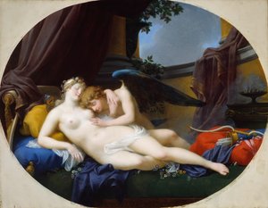 Cupido e Psique, 1828. de Jean Baptiste Regnault