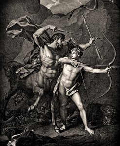 A educação de Aquiles por Chiron, c.1798