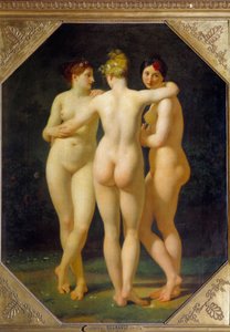 As três Graças. Pintura de Jean Baptiste Regnault (1754-1829) de Jean Baptiste Regnault