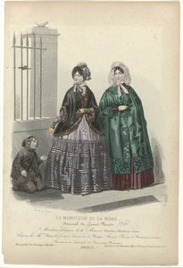 Le Moniteur de la Mode, 1845, No. 95: Manteau & Caprice de la Maison (...) de Jean Baptiste Reville