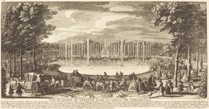 Vue du Bassin de Neptune no Jardim de Versalhes de Jean Baptiste Rigaud