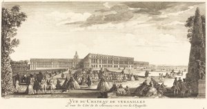 Vue du Chateau de Versailles Prize du Cote de la Terrasse vis a vis la Chapelle