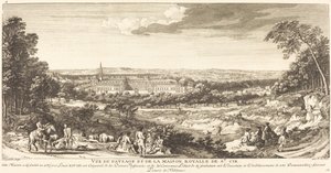Vista da Paisagem da Casa Real de Saint Cir de Jean Baptiste Rigaud