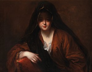 Retrato de uma Senhora, c.1651-1717 (óleo sobre tela) de Jean Baptiste Santerre