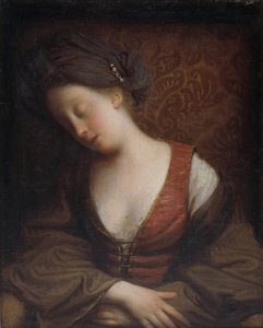 Mulher jovem a dormir de Jean-Baptiste Santerre