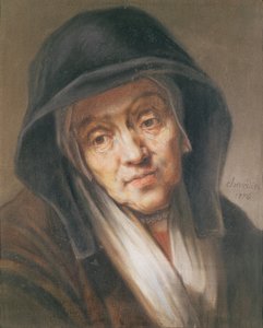 Cópia de um retrato de Rembrandt de sua mãe, 1776 (pastel sobre papel)