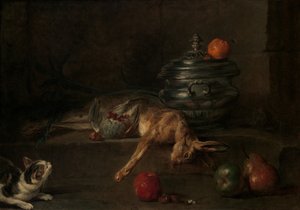 A Terrina de Prata, ca. 1728-30. de Jean-Baptiste Simeon Chardin