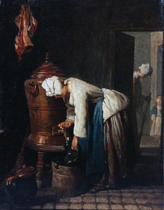 Mulher a tirar água na cisterna de Jean-Baptiste Simeon Chardin