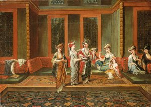 Armênias mulheres tomando café no interior