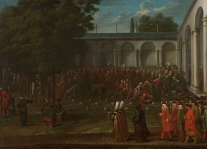 Cornelis Calkoen em seu caminho para sua audiência com o sultão Ahmed III, c.1727-30