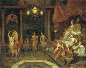 Divertindo o sultão de Jean Baptiste Vanmour