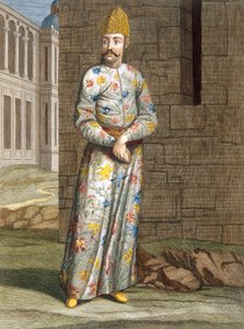 O Ich-Oglan, placa 8 de &39;Coleção de cem impressões representando as diferentes nações do Levante&39; por Charles de Ferriol, gravada por Gerard Scotin (1671-1716), 1707-08 (colorido engravin de Jean Baptiste Vanmour