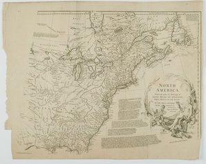 América do Norte, gravada por Richard William Seale, 1752 de Jean Baptiste after dAnville