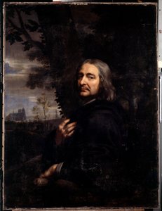 Philippe de Champaigne, tio do artista (1602-1674) Cópia de um auto-retrato desaparecido. Pintura de Jean Baptiste de Champaigne (1631-1681) 1668 Sol. 1,2x0,9 m
