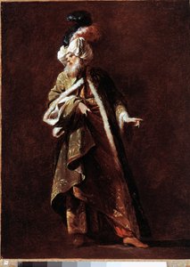 O Iman da Grande Mesquita Pintura de Jean Barbault (1718-1762) 1748 Sol. 66x49 cm Paris, Musee du Louvre