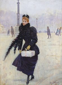 Mulher parisiense na Place de la Concorde, c.1890