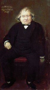Retrato de Joseph Ernest Renan (1823-1892), historiador, filósofo, filólogo e escritor francês, por Jean Beraud (1849-1935), Pintura de Jean Beraud